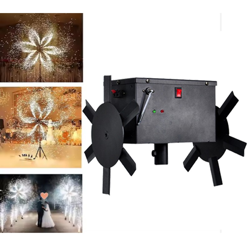 Rotation Cold Spark Firework Machine Sparkler Effect with Stand Wedding Stage