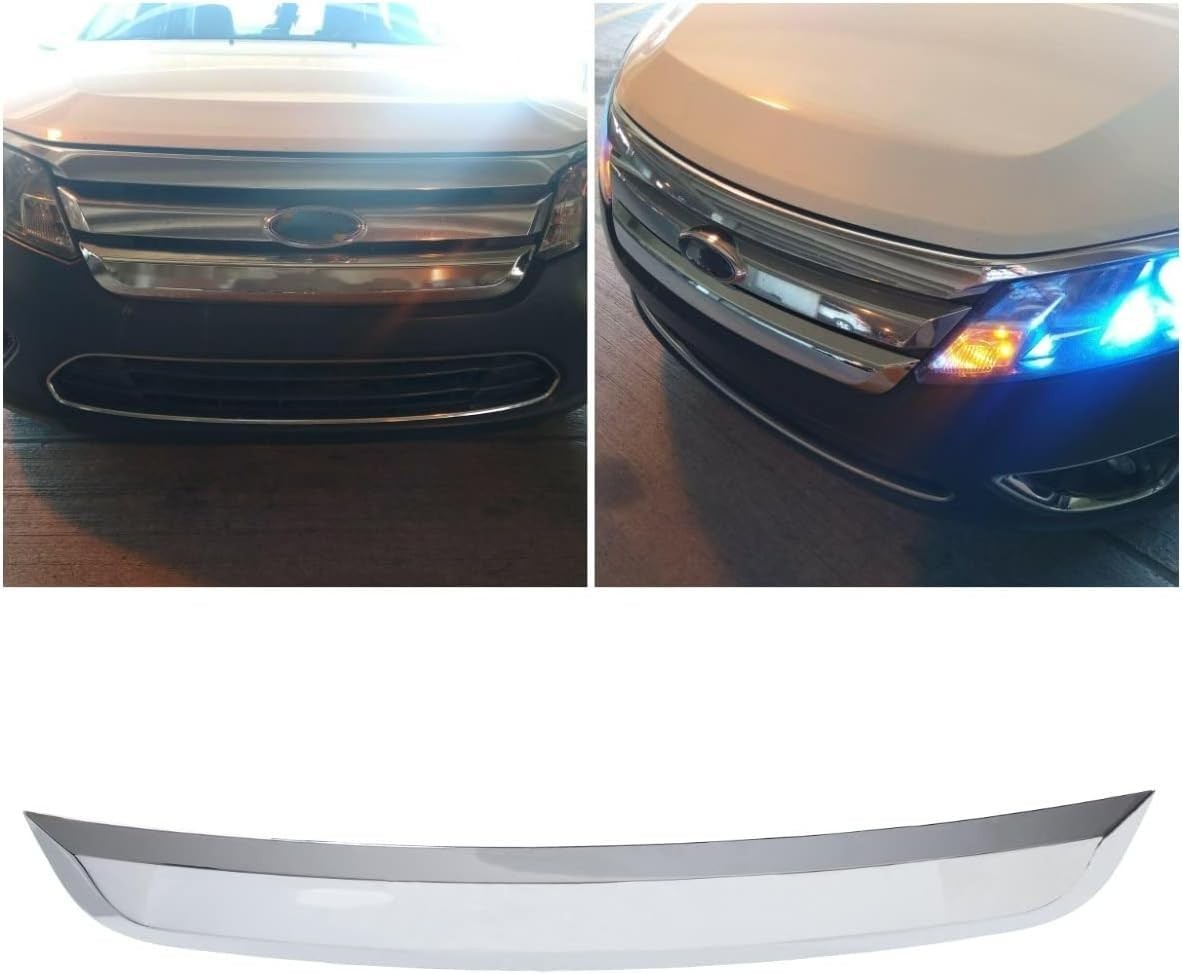 ECOTRIC Front Lower Grille Molding Trim Compatible with Fusion Lower, CHROME