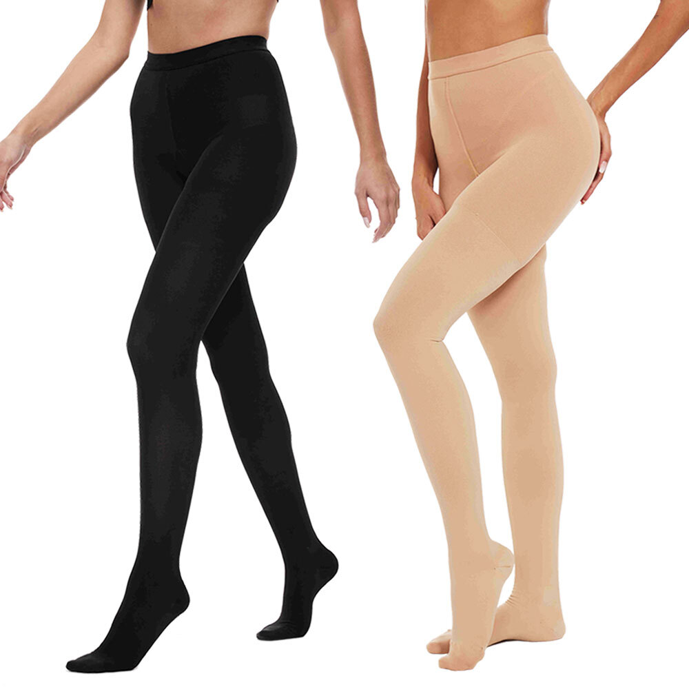 20-30mmHg Women Medical Compression Pantyhose Stockings Varicose Veins Close Toe