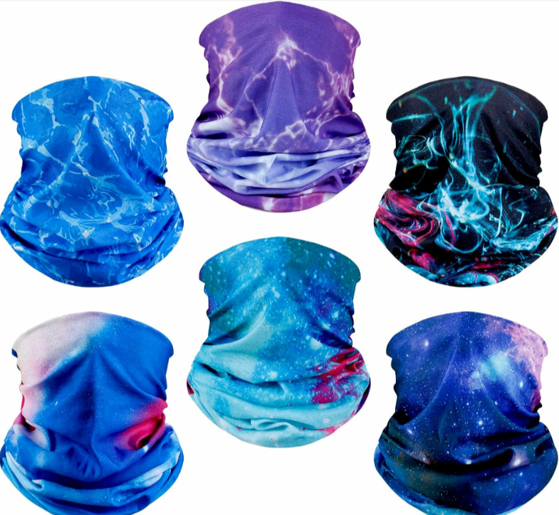 6 PCS Gator Face Mask - Unisex Reusable Cloth Neck Gaiter Face Mask Sleeve sport
