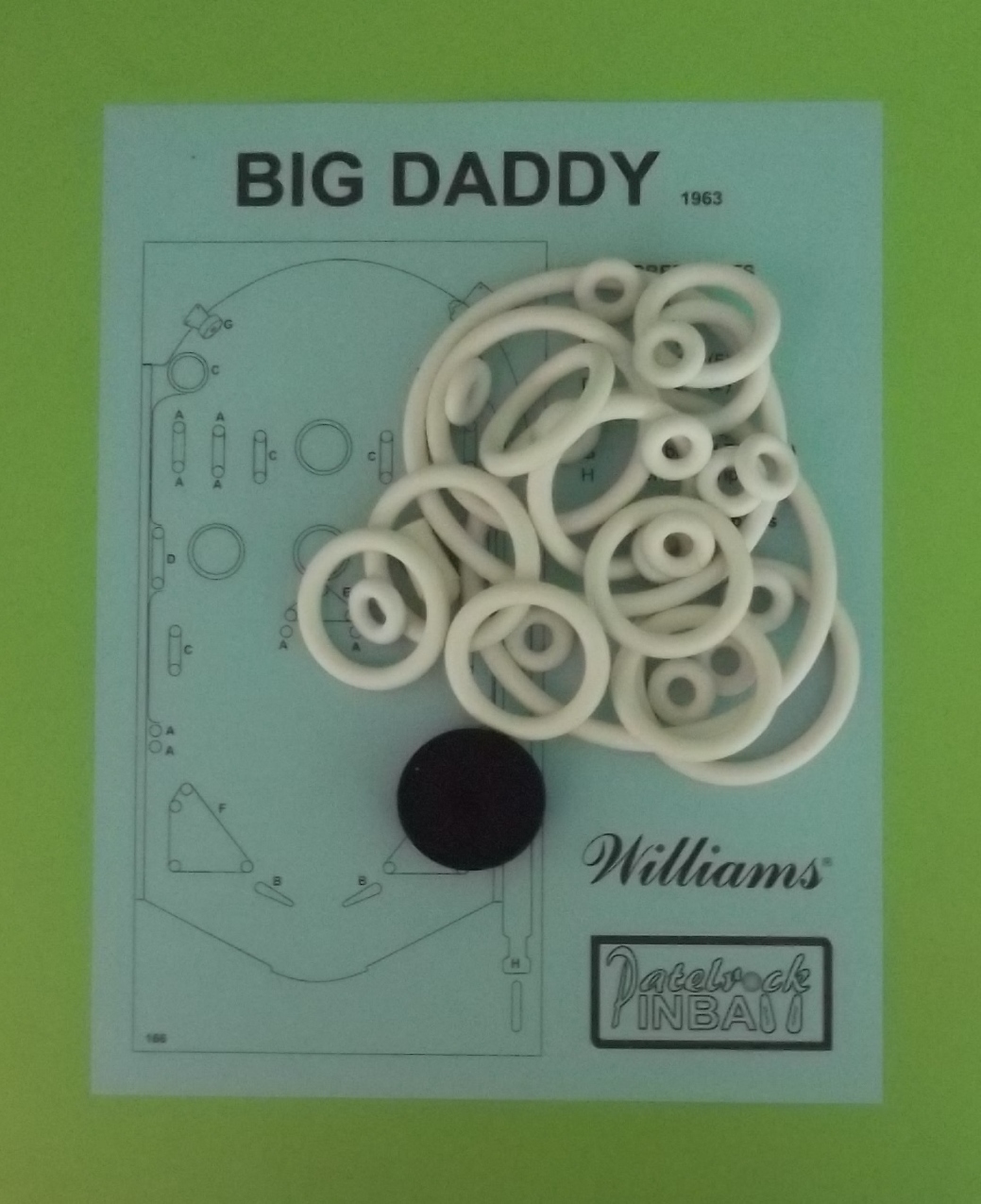1963 Williams Big Daddy Pinball Machine Rubber Ring Kit