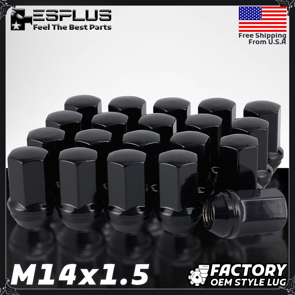 24 XL Ford OEM Cone Seat Lug Nut Black M14x1.5 Fit 2015-25 Expedition/F150/Lobo