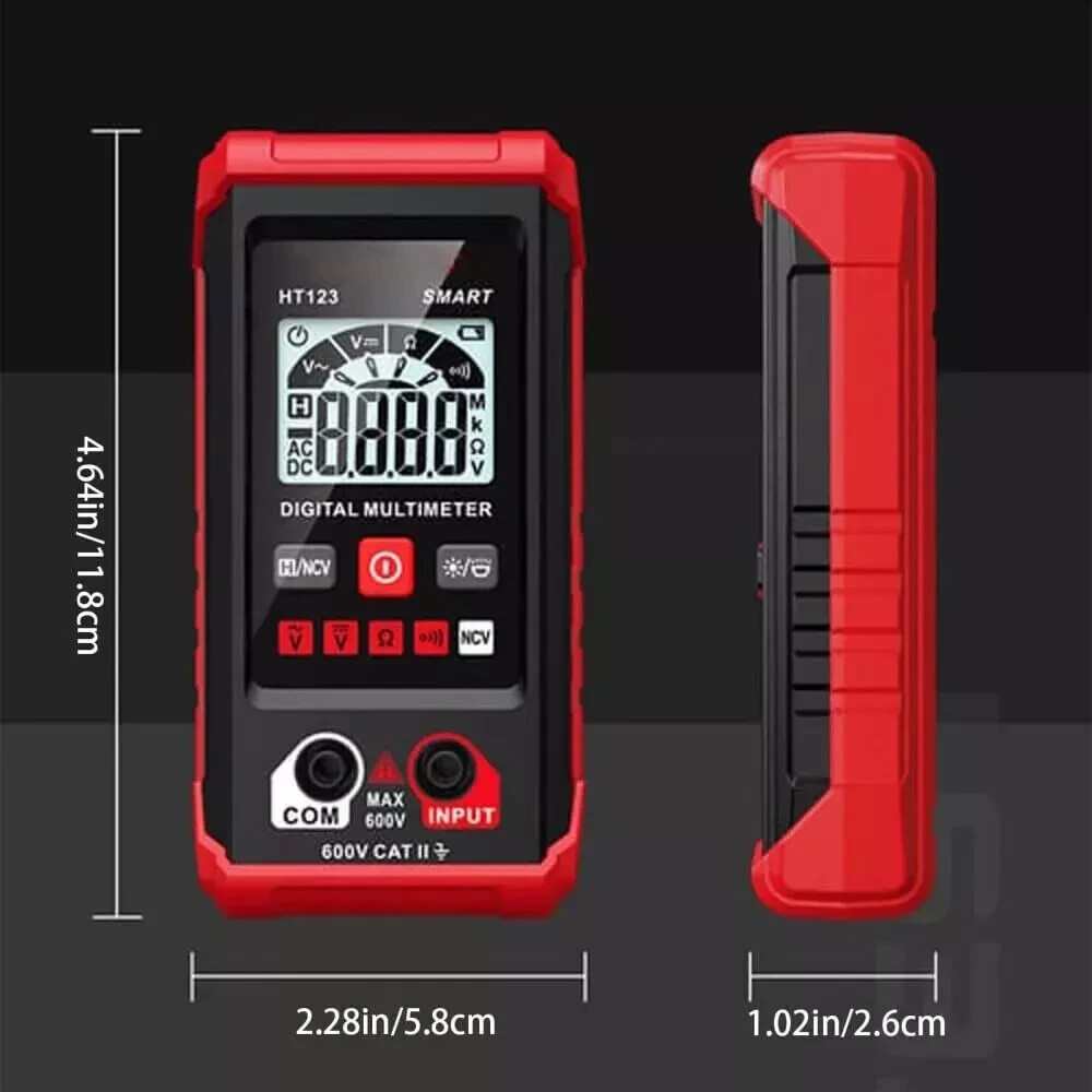 Digital Multimeter Voltmeter AC DC Volt Meter Ohmmeter Auto Range Tester w/Light