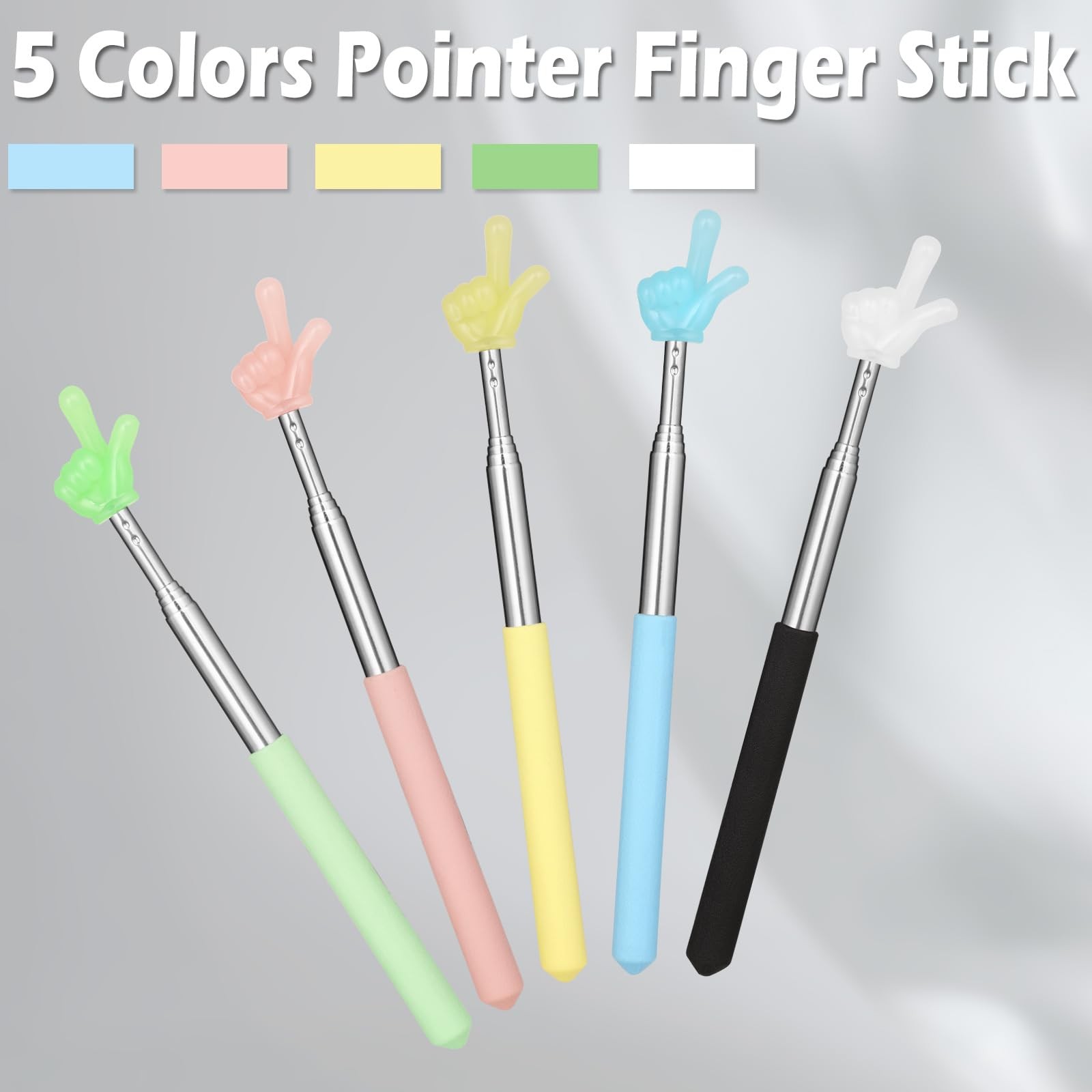 5 Pcs Telescopic Teacher Pointer Extendable Finger Pointer Stick For Classroom
