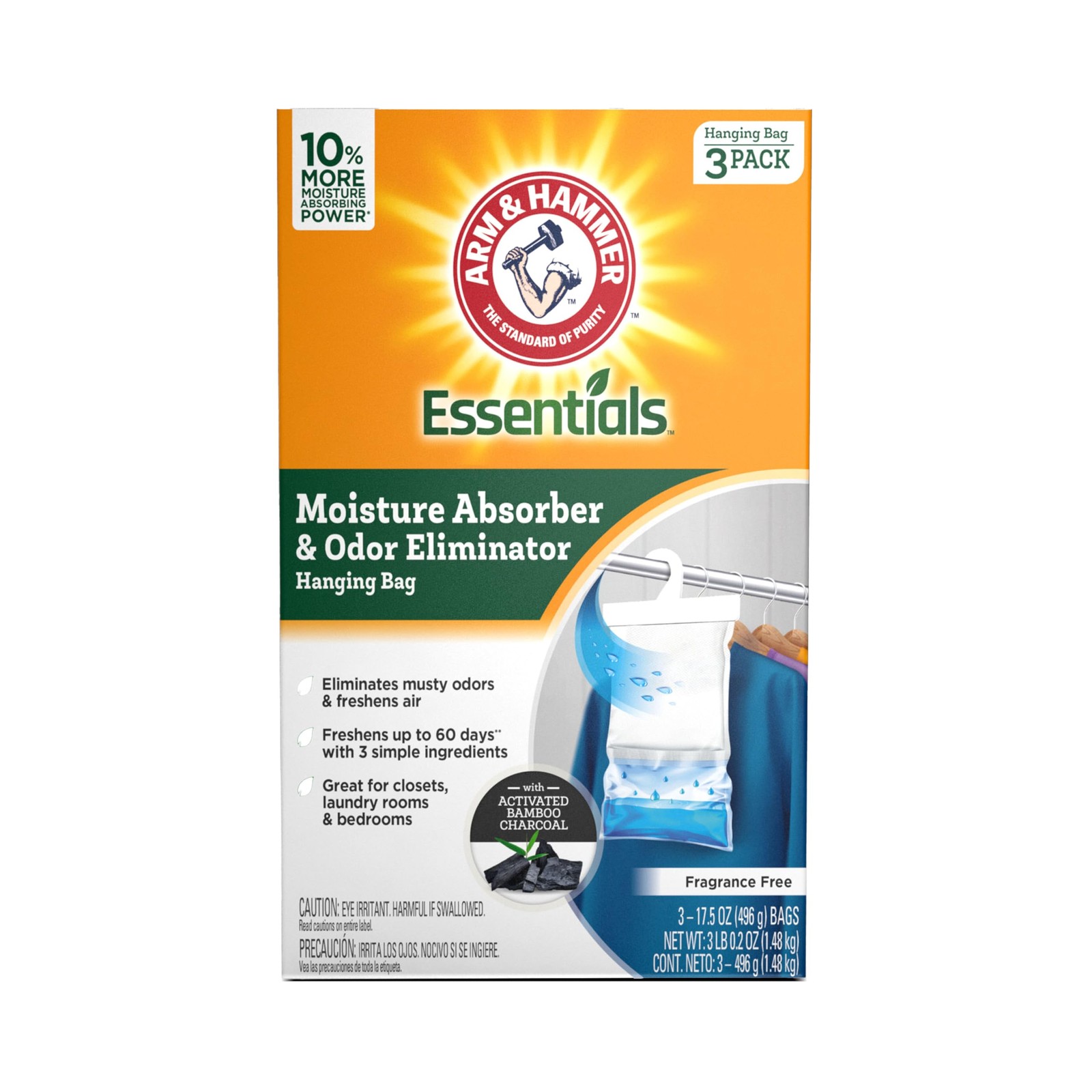 Arm & Arm Essentials Hanging Moisture Absorber And Odor Eliminator 17.5