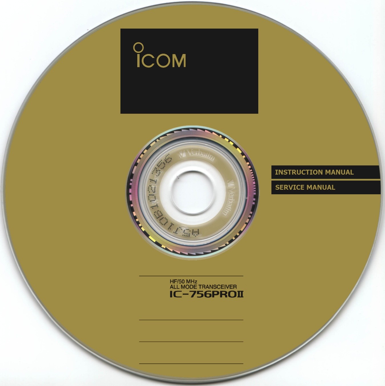 Icom IC-756PROII Instruction Manual & Service Manual on CD 756 PRO