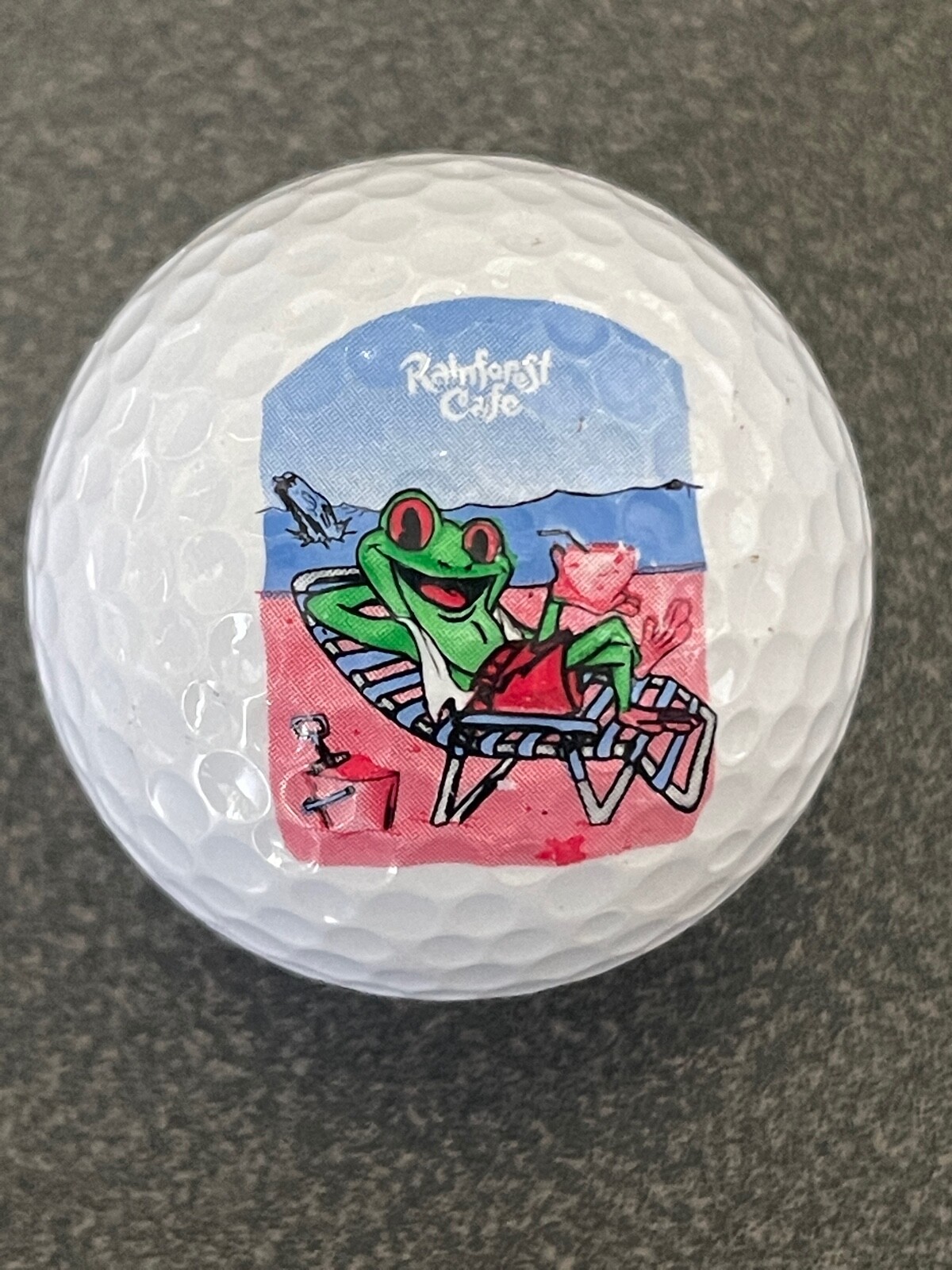 Rain Forest Cafe Beach Frog Logo Golf Ball BG-11-AS Collectible Ball