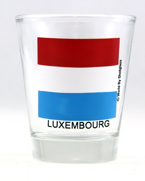 LUXEMBOURG FLAG SHOT GLASS SHOTGLASS