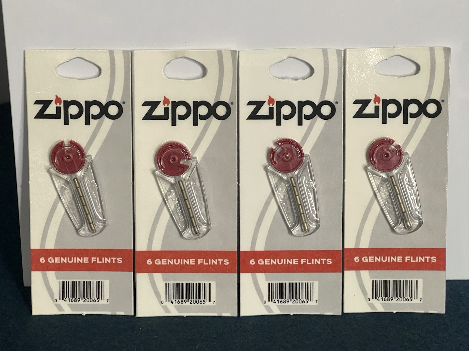 Authentic Zippo Replacement Lighter Flint 4 Pack, 24 Flints for Clipper And More