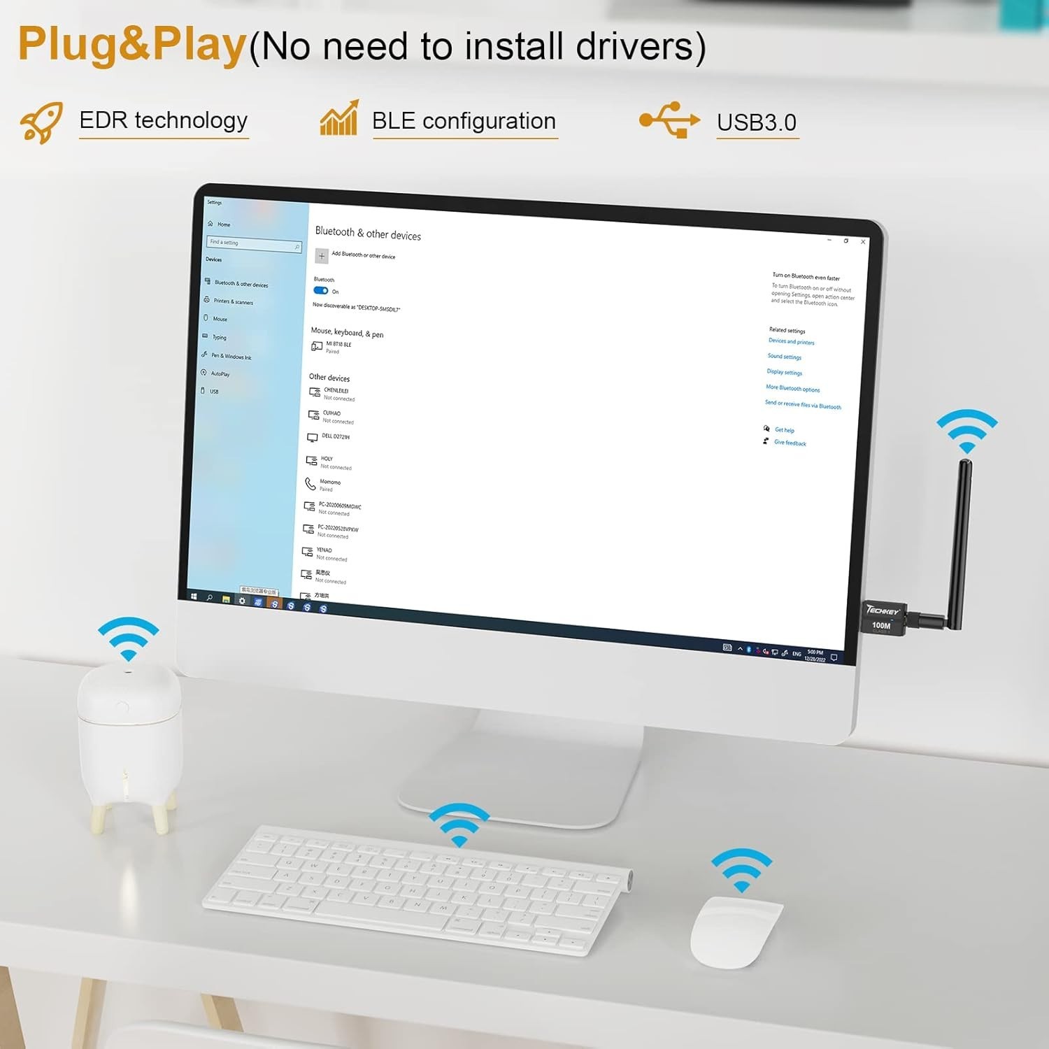 Long Range Bluetooth 5.3 USB Adapter - High-Speed Wireless Data Connection