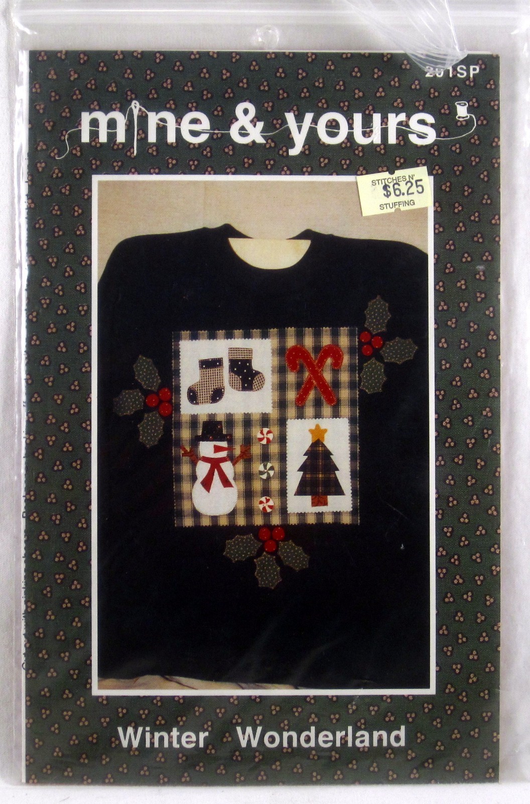 MINE & YOURS Winter Wonderland 1994 Christmas Sweater Applique 201SP