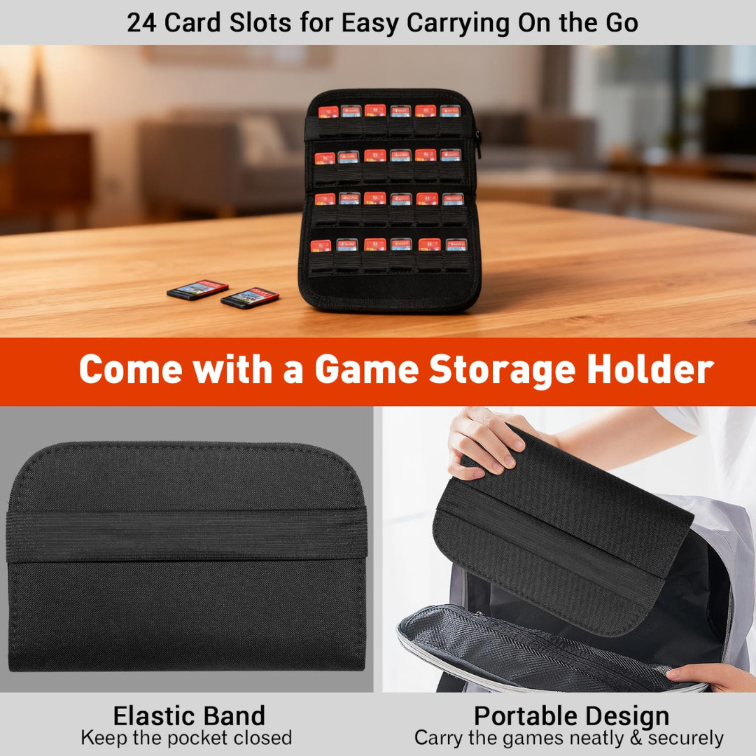 Switch 2 Travel Case Hard Shell Waterproof Storage for Console Dock Games