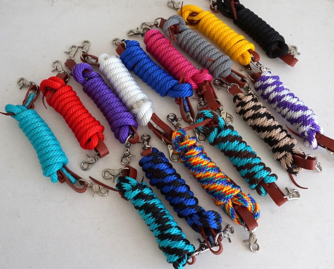 Super Soft Derby NYLON Barrel Closed Reins Scissor snap ends 96" In NEW Brights