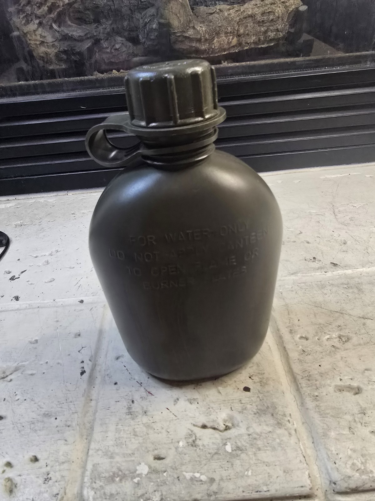 Vintage Canteen Green Plastic US Military 1969 Army Combat Tactical