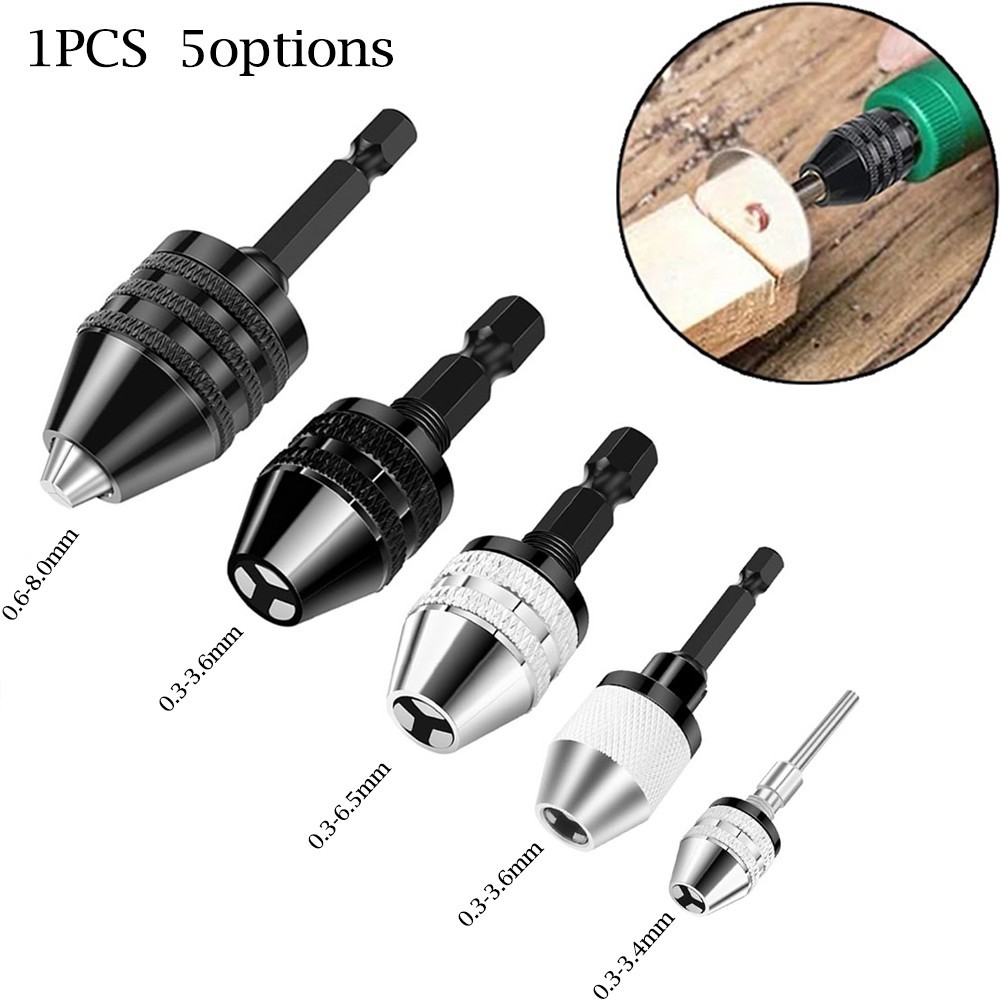 Convenient and for versatile Keyless Drill Chuck Adapter for Hex Shank Drills