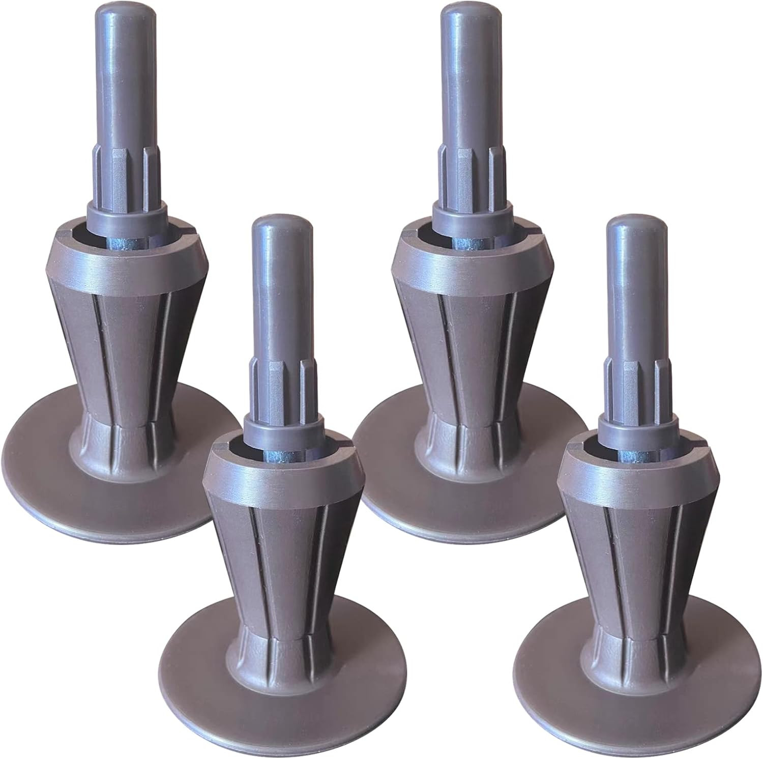 4PCS Heavy Duty Bed Frame Feet with Plastic Inserts, Prevent Sliding, Steel Stem