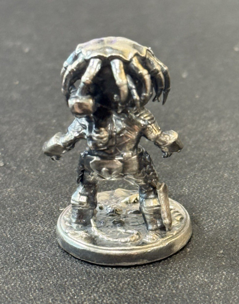 1 Oz .999 Silver AB Custom Silver Predator Alien Hand Poured Statue Awesome!!!