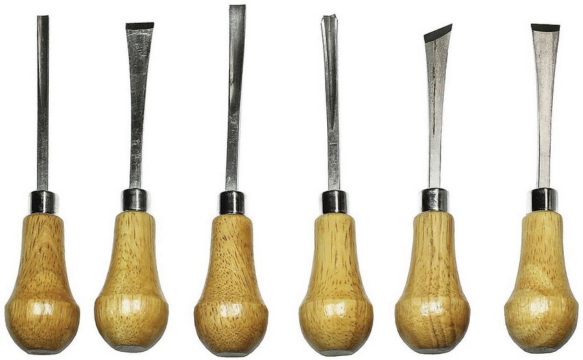 Excel Blades Deluxe Woodcarving Set, 5.75" overall, Palm fitting # EXB56010
