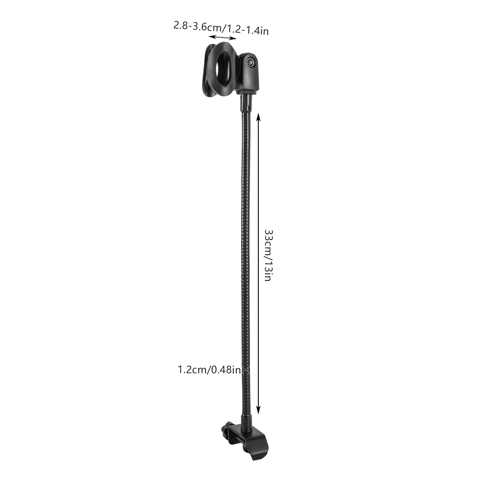 Adjustable Microphone Stand with Desk Clamp for Radio Broadcasting