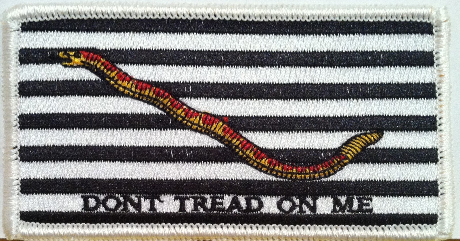 DON'T TREAD ON ME GADSDEN FLAG PATCH BLACK Military Tactical IRON-ON Patch #7648