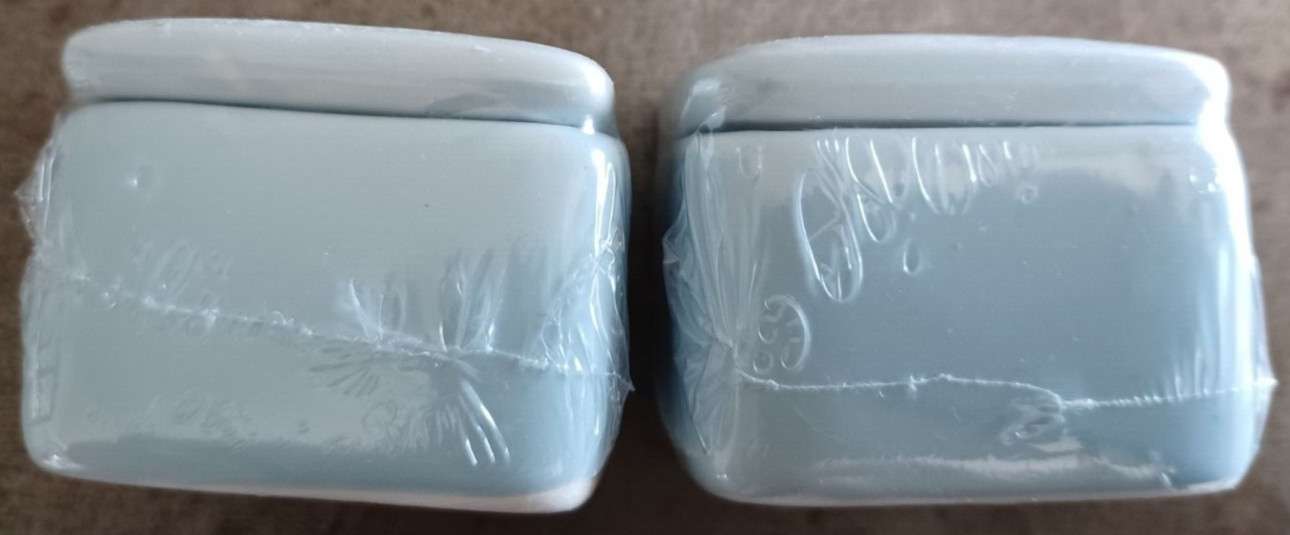 2 Ceramic Keepsake Boxes First Tooth First Curl 2"x1.75"