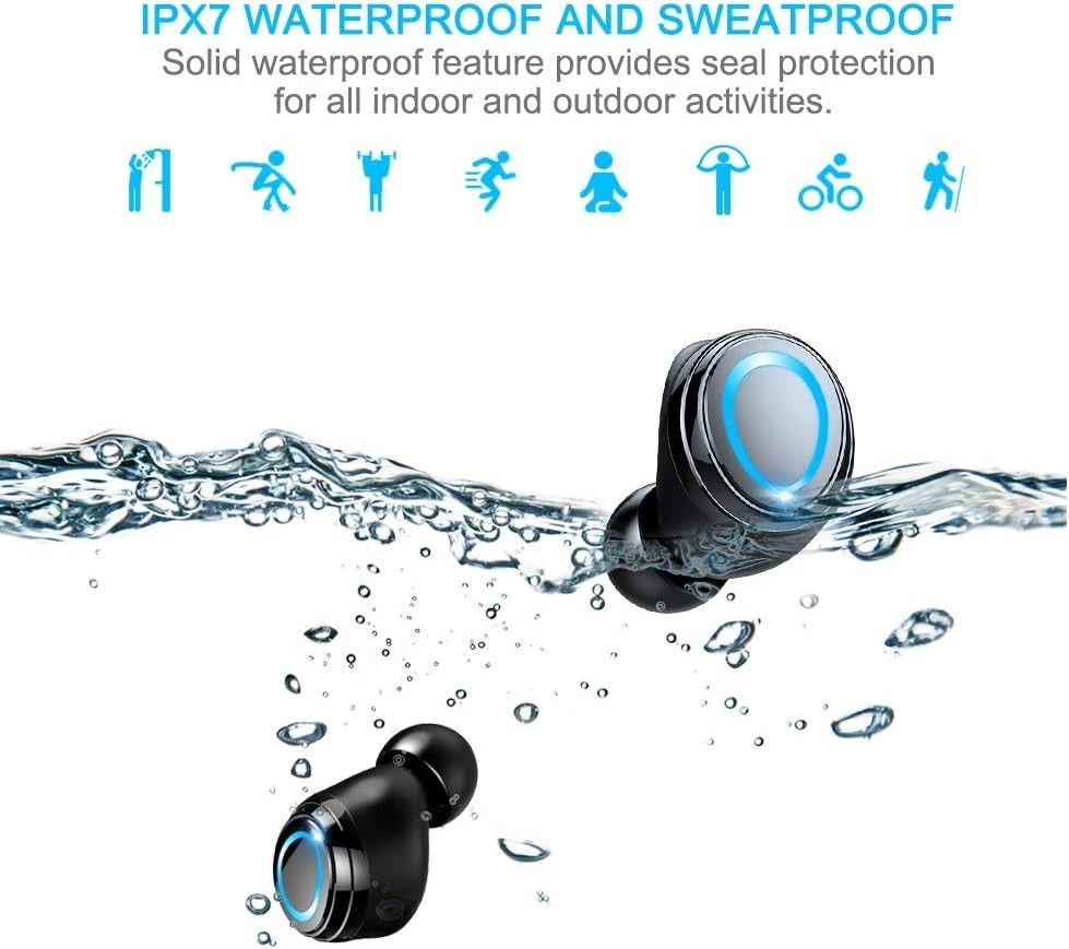TWS Bluetooth 5.1 Earbuds Wireless Noise Cancelling Waterproof Headset