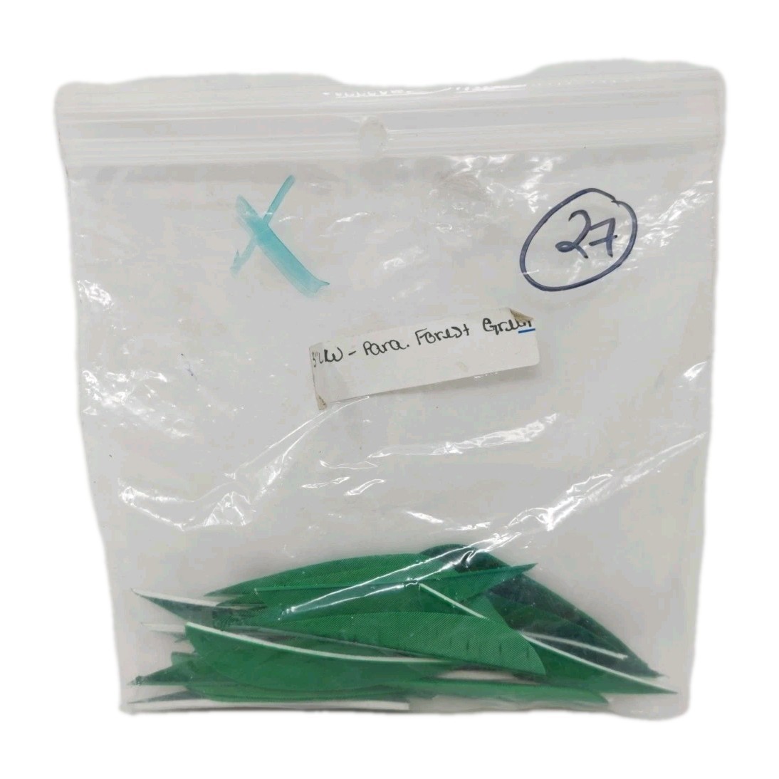 27 Count Archery Arrow Feathers 3" Left Wing: Parabolic Forest Green