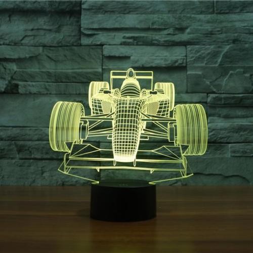 Auto 7-Color Changing Racing Car 3D Illusion LED Table Night Light Smart Touch