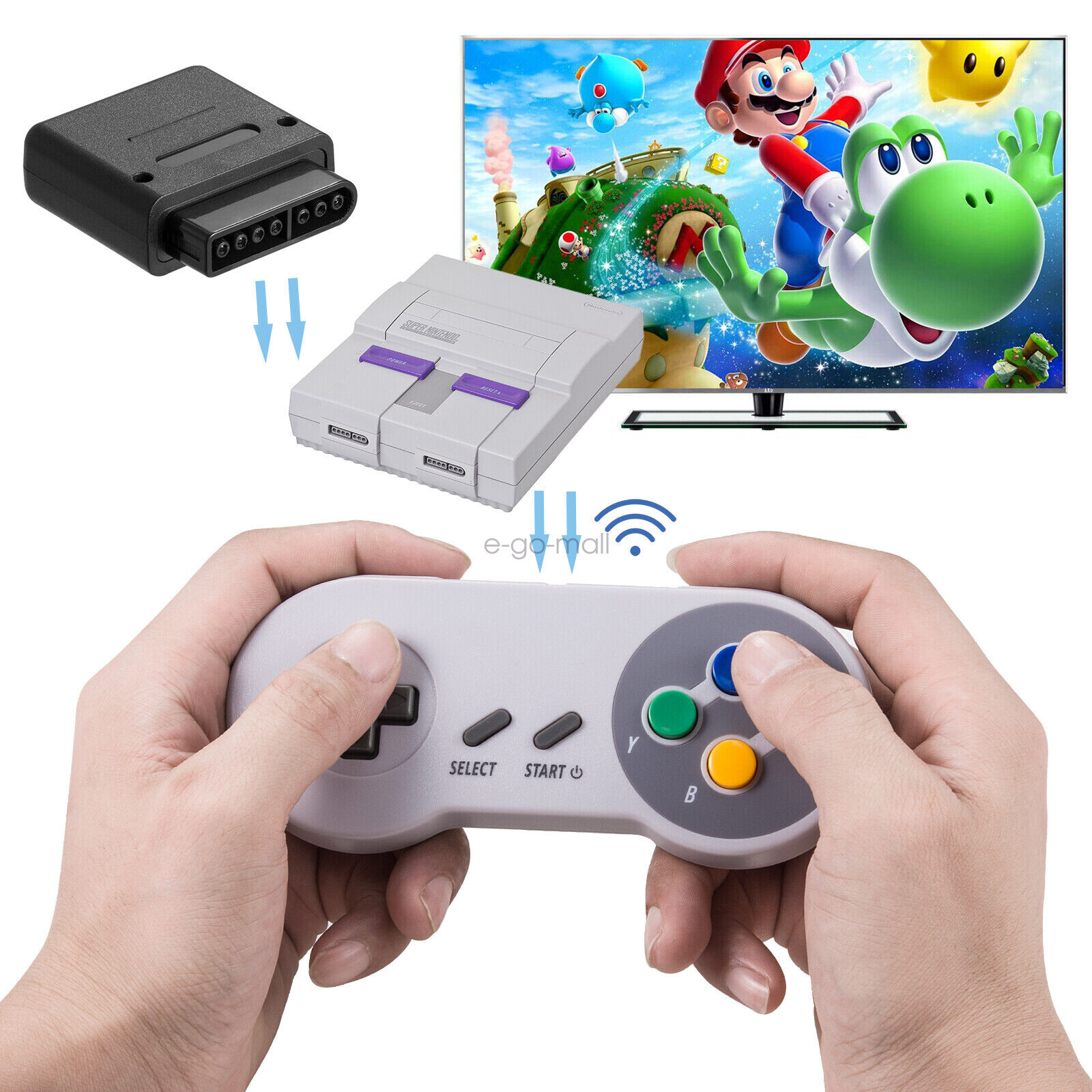 2PCS SNES Game Controller for Original Super Nintendo Game Entertainment System