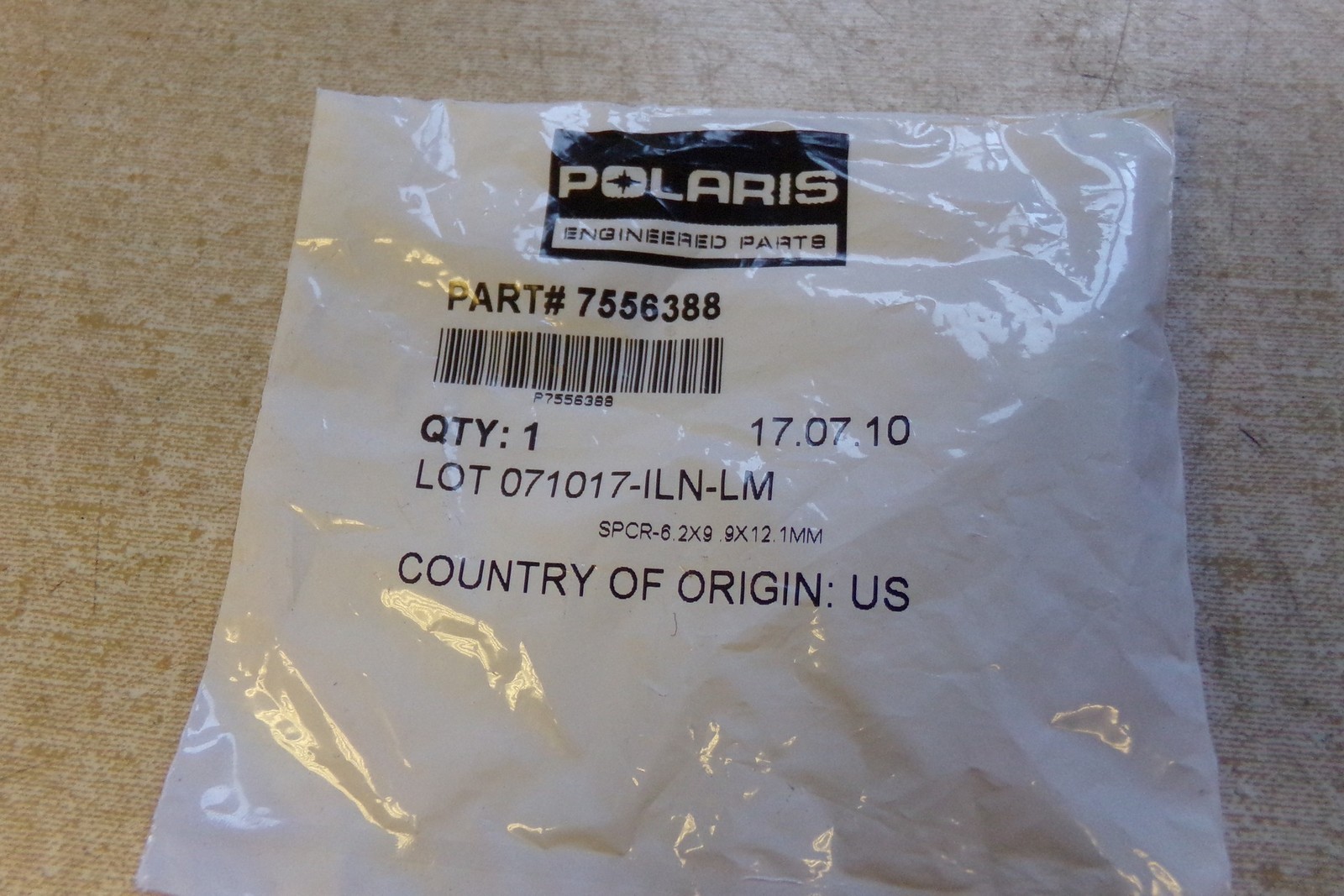NEW  Polaris 7556388 Spacer 2x9 9x12 1mm  *FREE SHIPPING*