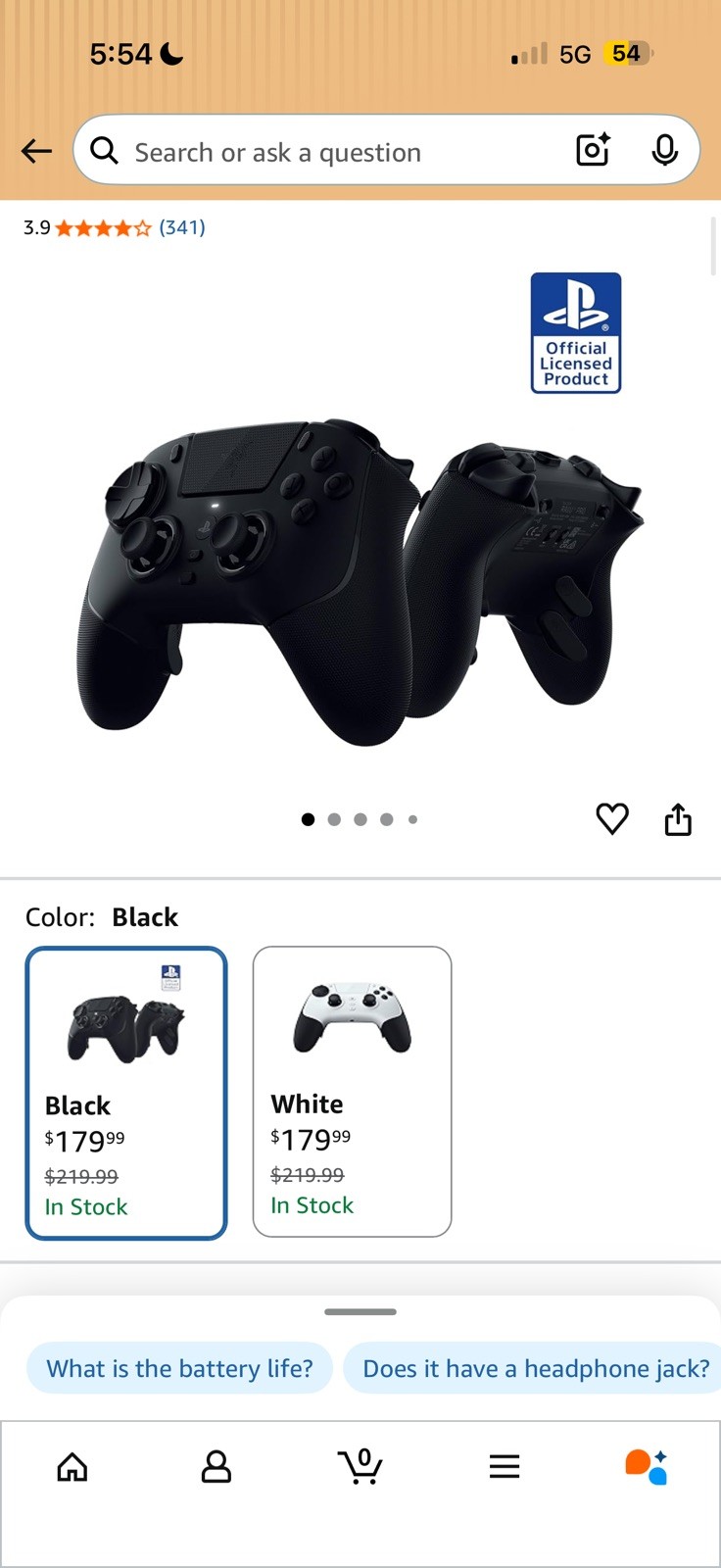 Razer Raiju V3 Pro black TMR Thumbsticks Wireless Gaming Controller For PS5 & PC