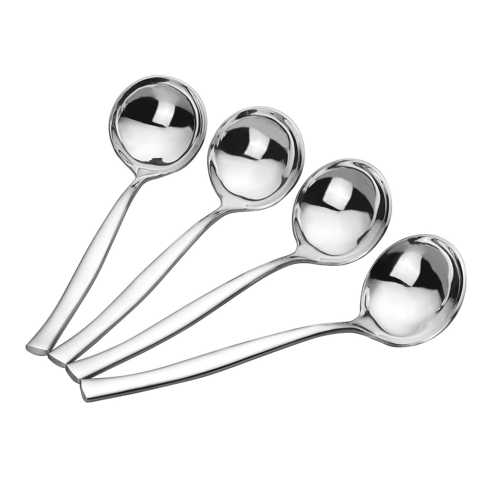 4 PCS Small Soup Ladle Spoons Stainless Steel Gravy Ladle Spoon Set