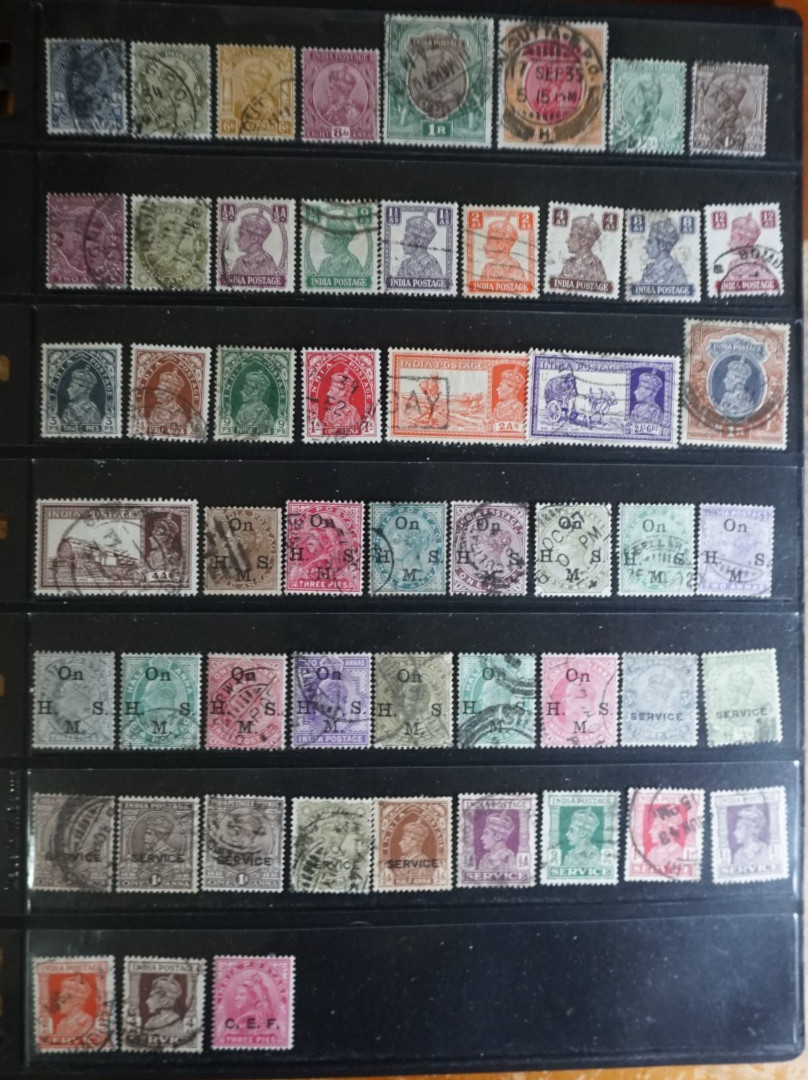 India old collection mint & used on two pages