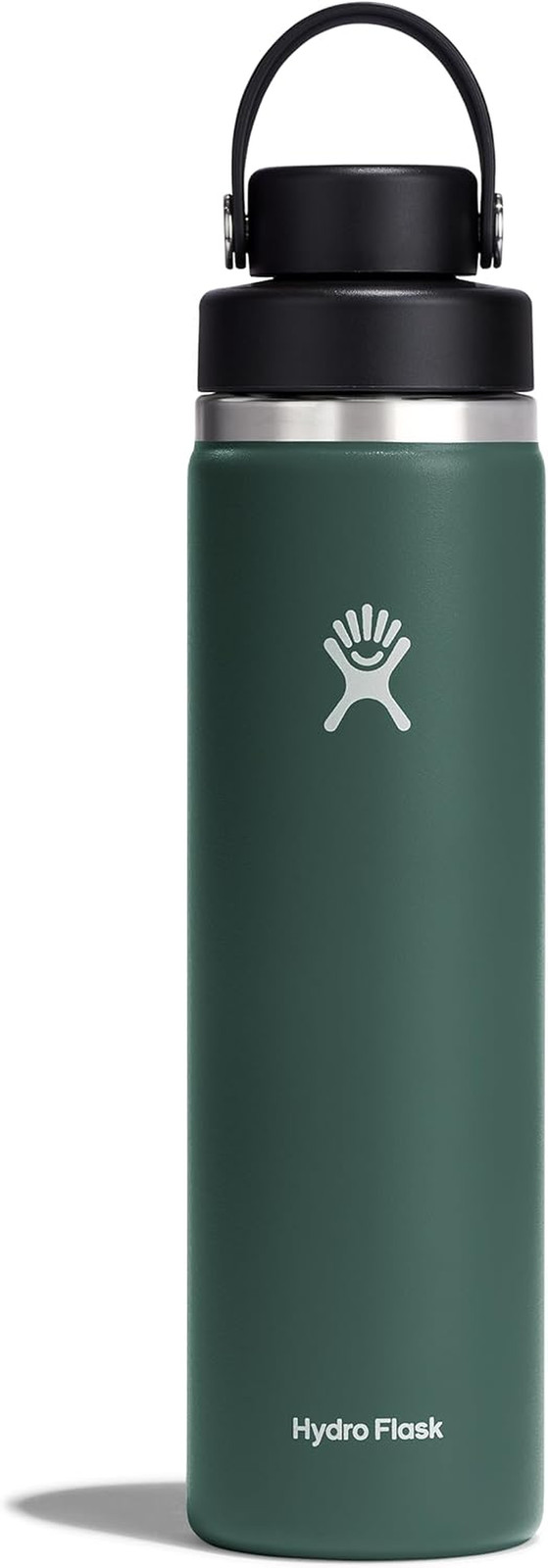 Water Bottle - Insulated Stainless Steel - Wide Mouth Chug Lid, Non Spill, Leakp