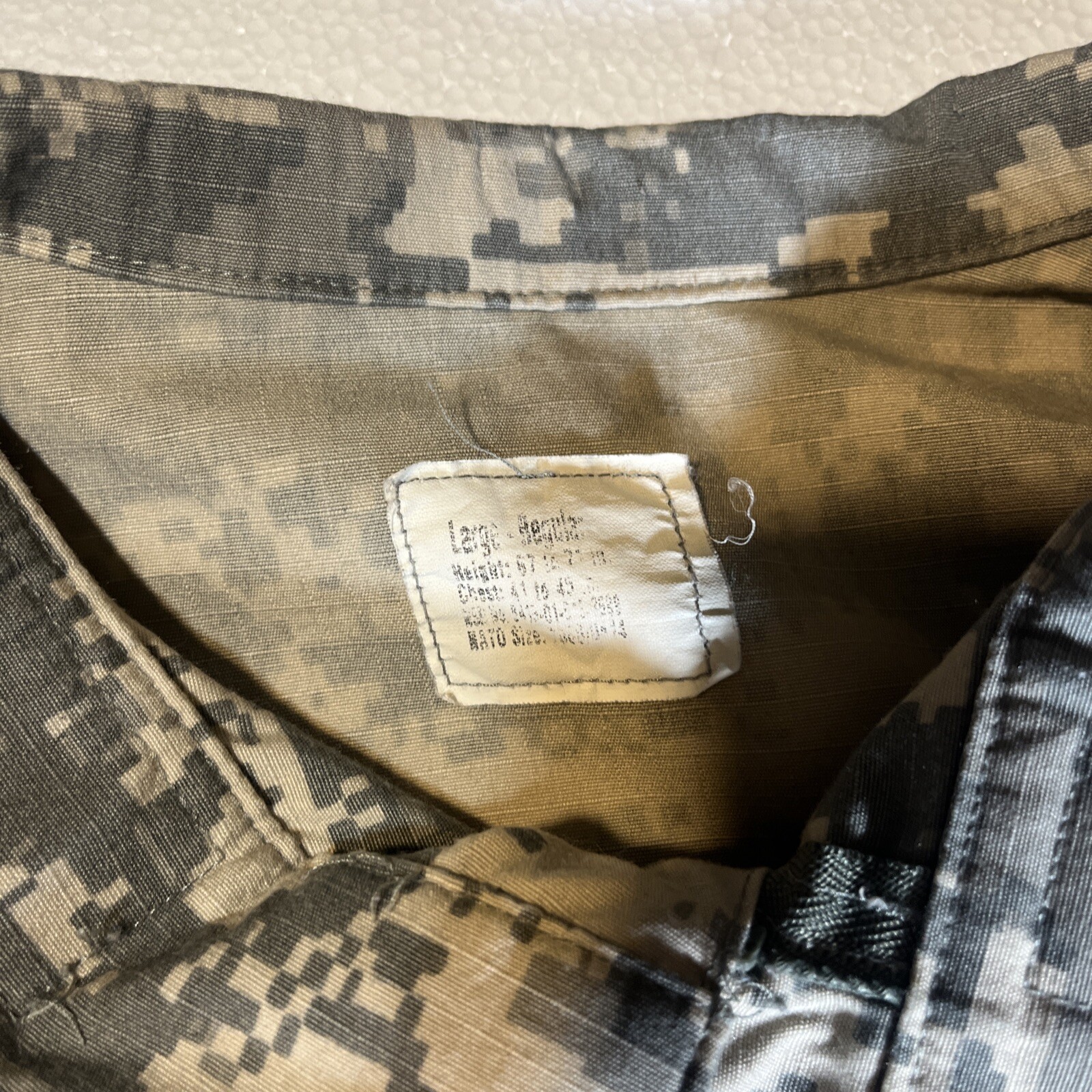 Coat Army Combat Uniform, SPM100-05-D-0419, Large, Digital Camo