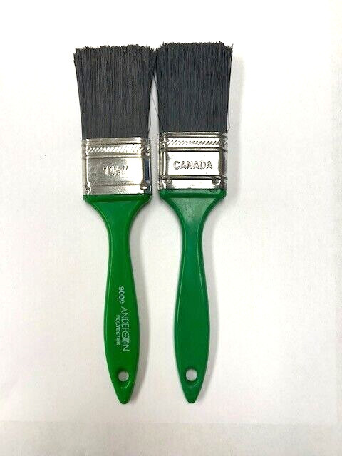 1-1/2 POLYESTER BRUSH ANDERSON 9000 PAINT CHIP MADE IN CANADA 2 PIECES