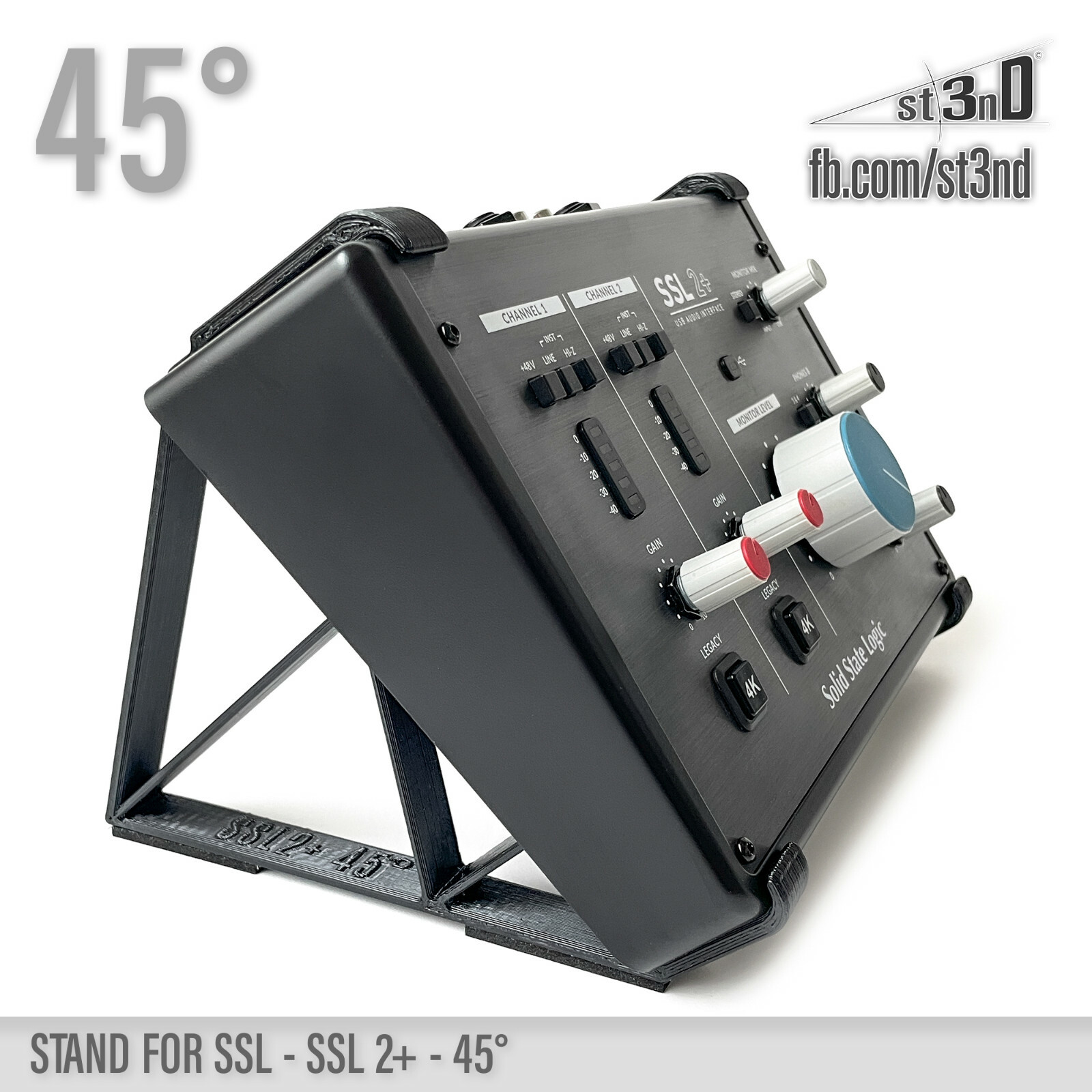 STAND for Solid State Logic SSL 2+ - Sound Card - 45°