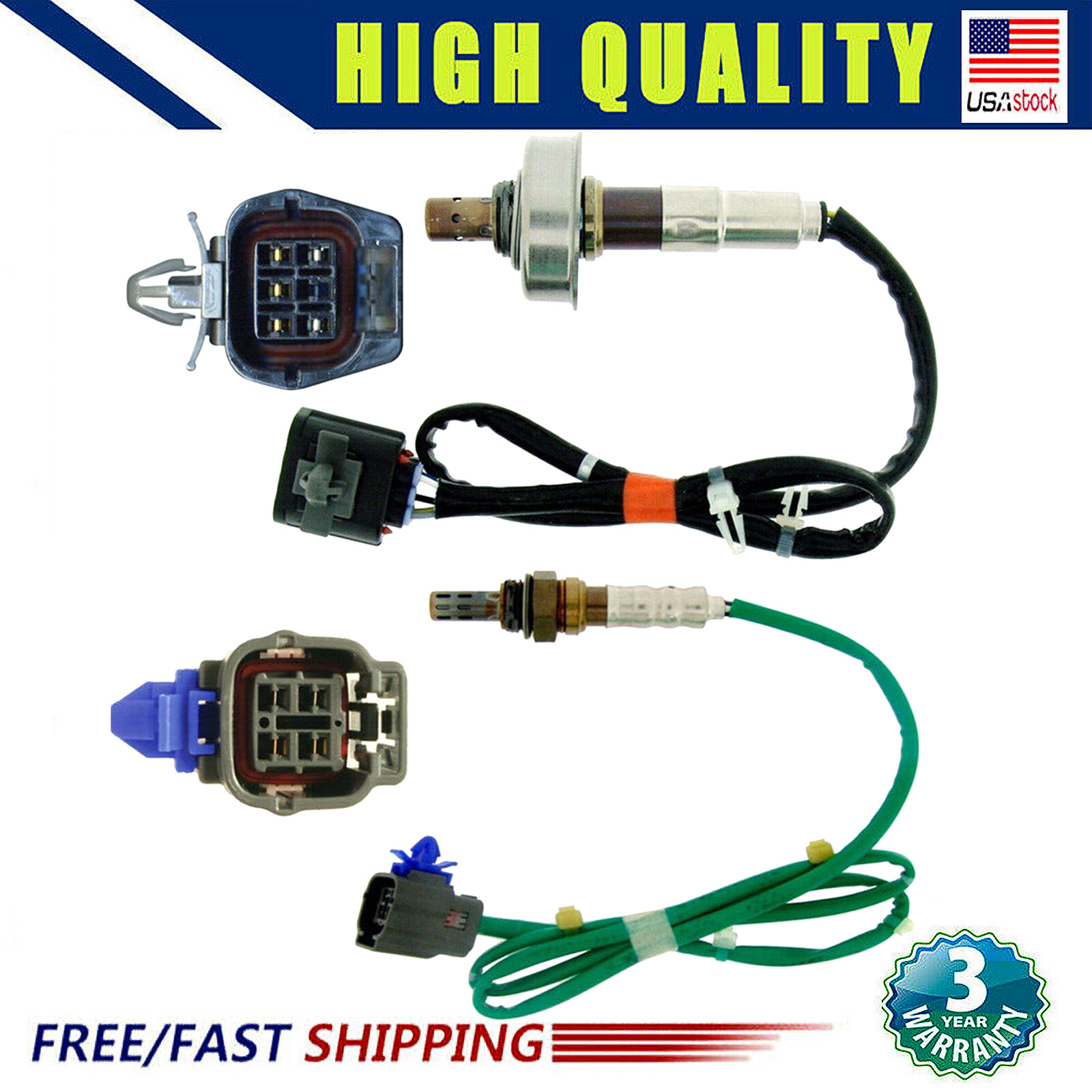 2PCS Up+Down Oxygen Sensor For 234-4279 Mazda 6 2.5L l4 2009 2010 2011 2012 2013