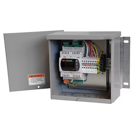 Dayton 48C176 Digital Temp Interlock, 8In, Steel, 02 V