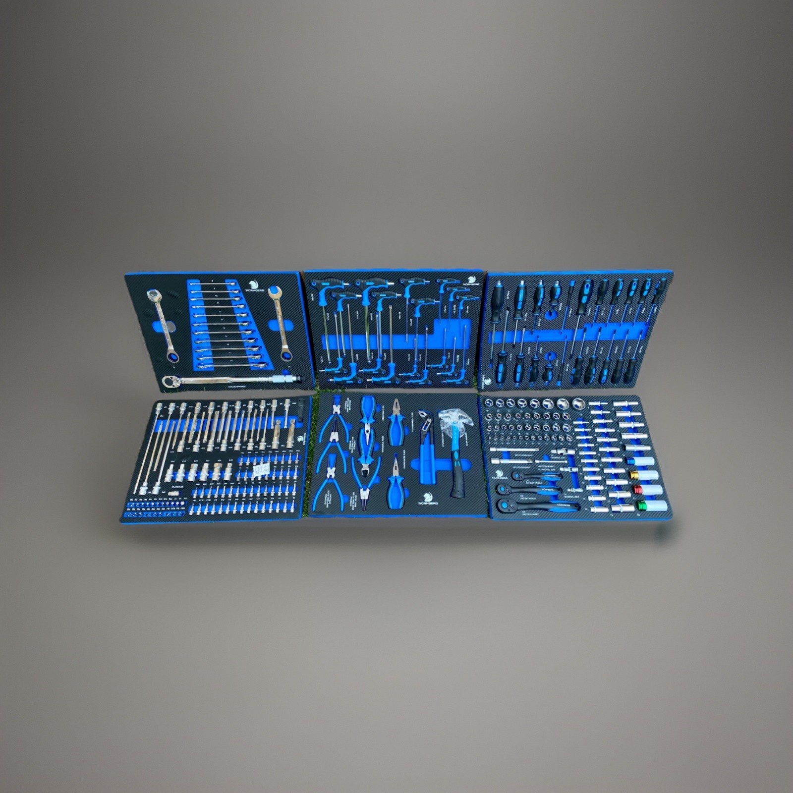 Inserts Tools Set In Foam Trays (6 trays)  Set of Tools for Tool Chests