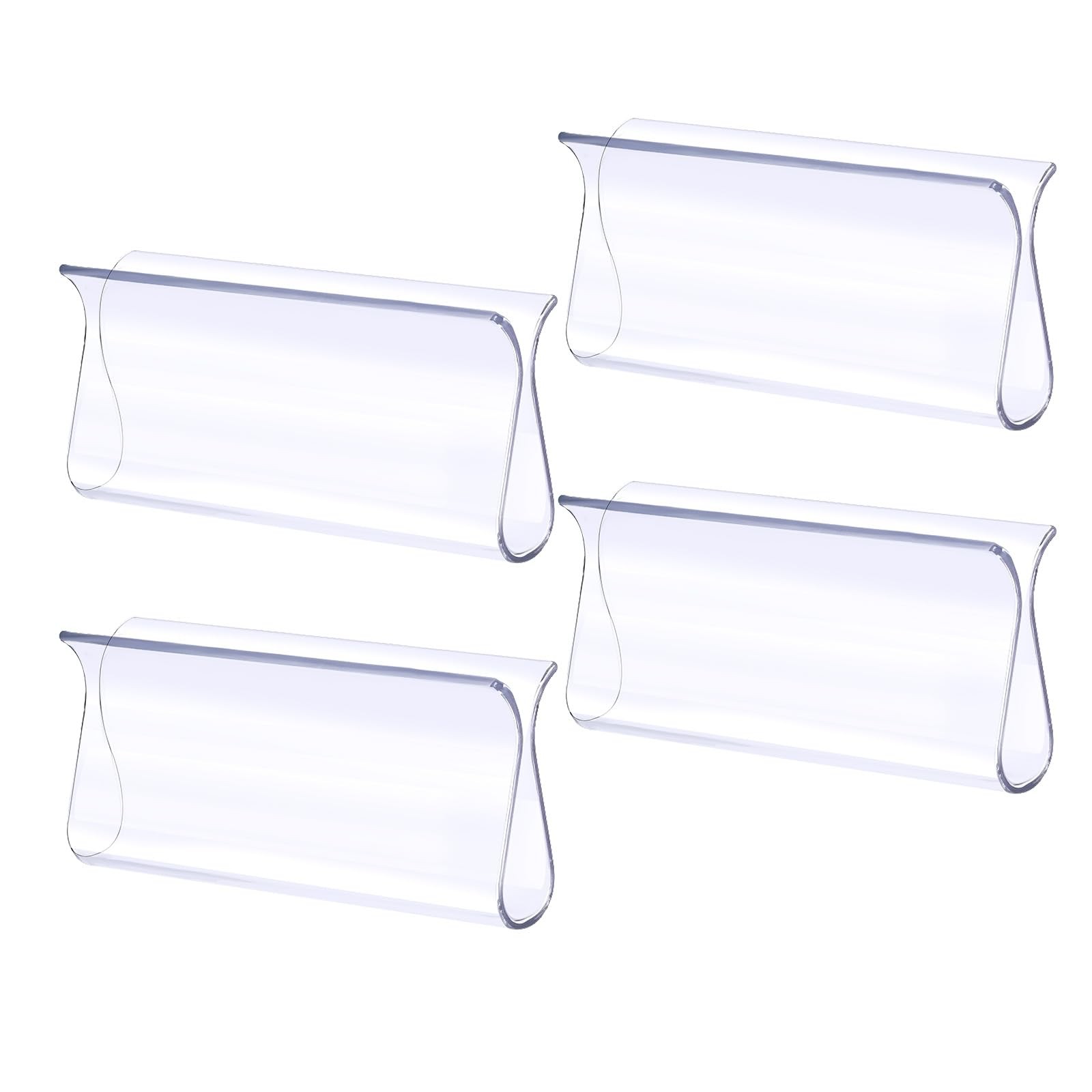 4 Pack Clear Plastic Window Shade Pulls – Transparent Roller Shade Hem Bar Ha...