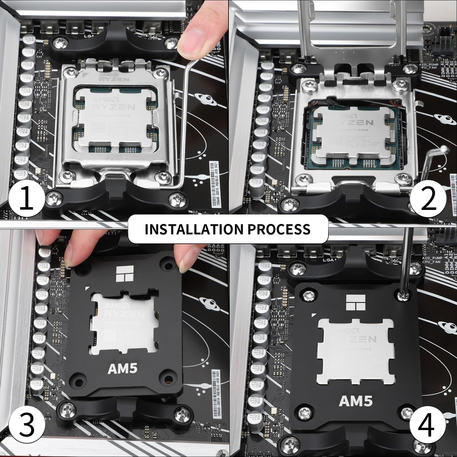 ASF Black V2 AM5 CPU Holder, AM5 Safety Fixed Frame, AM5 Secure