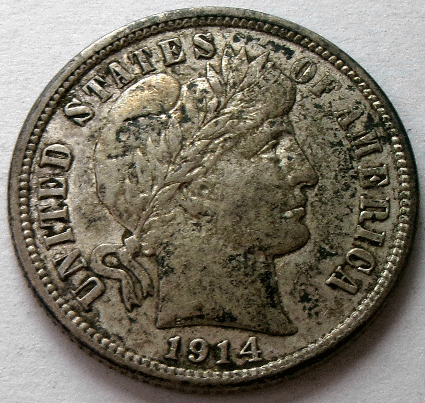 1914-D Barber 10¢ Dime