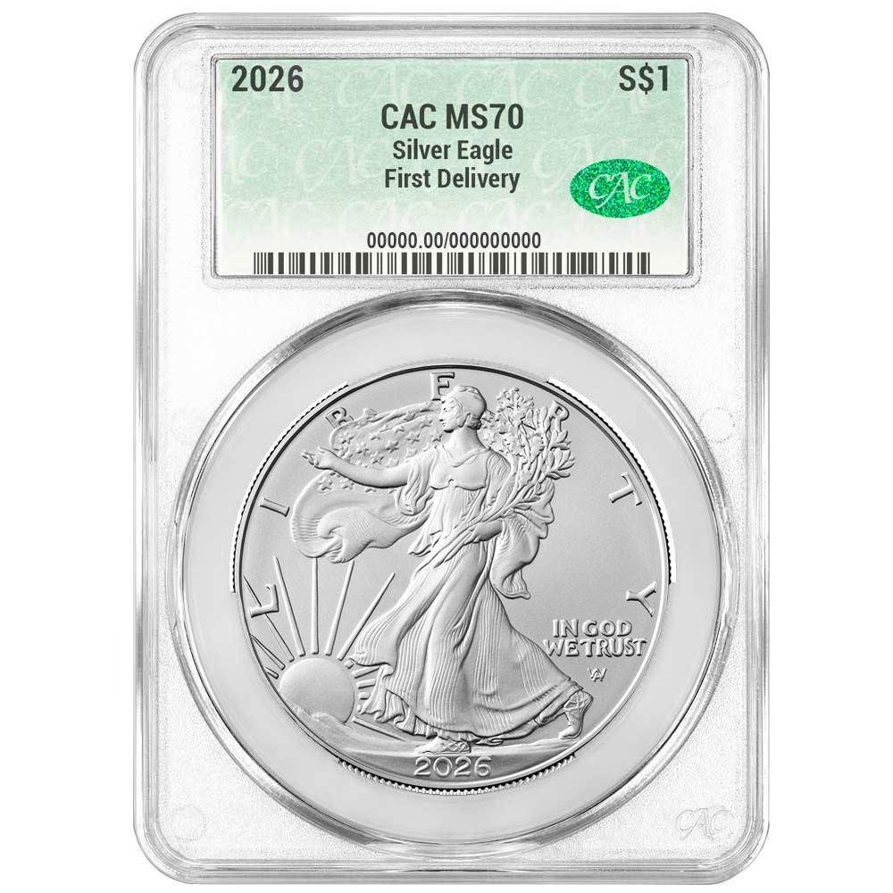2026 $1 American Silver Eagle CACG MS70 First Delivery