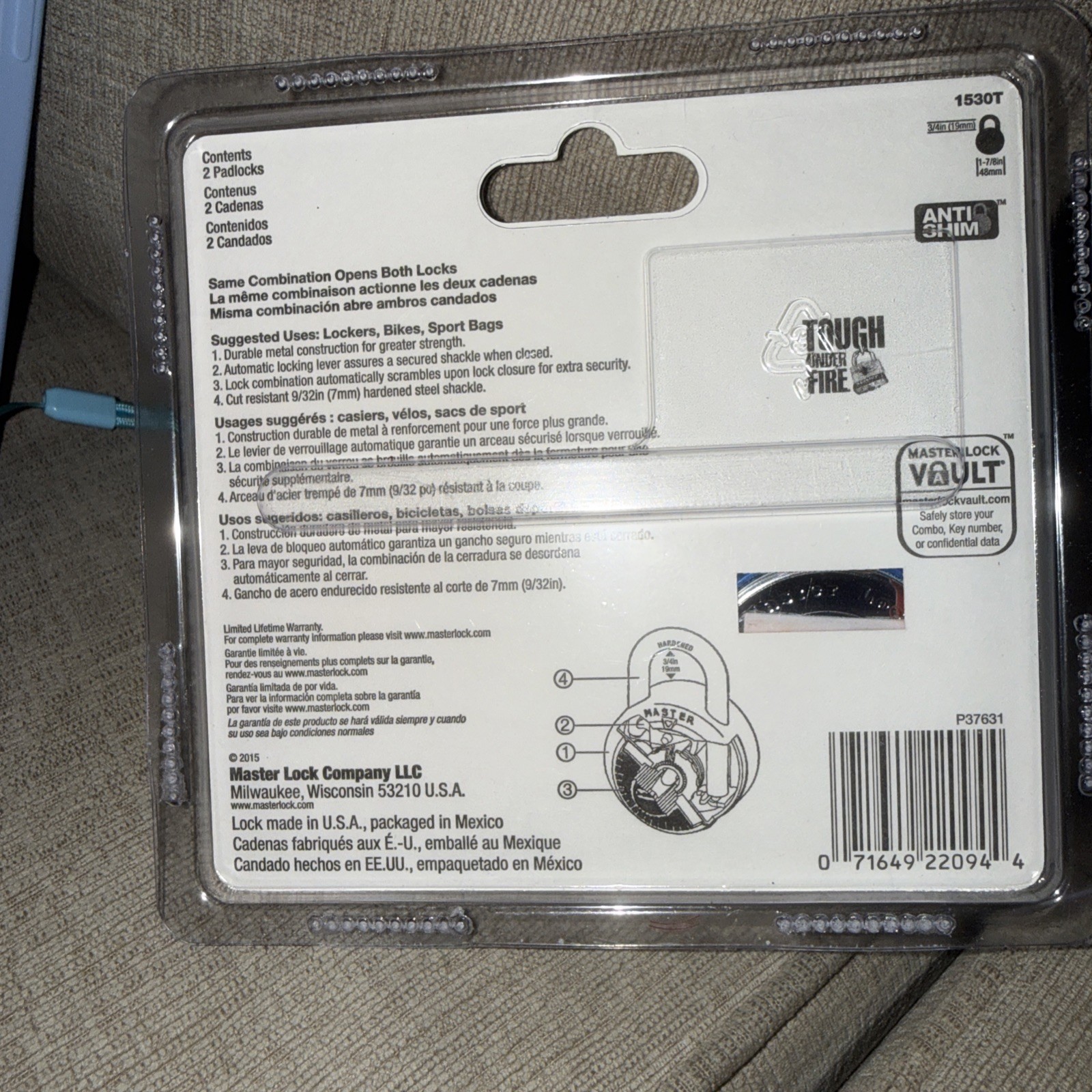 Master Lock Combination Lock