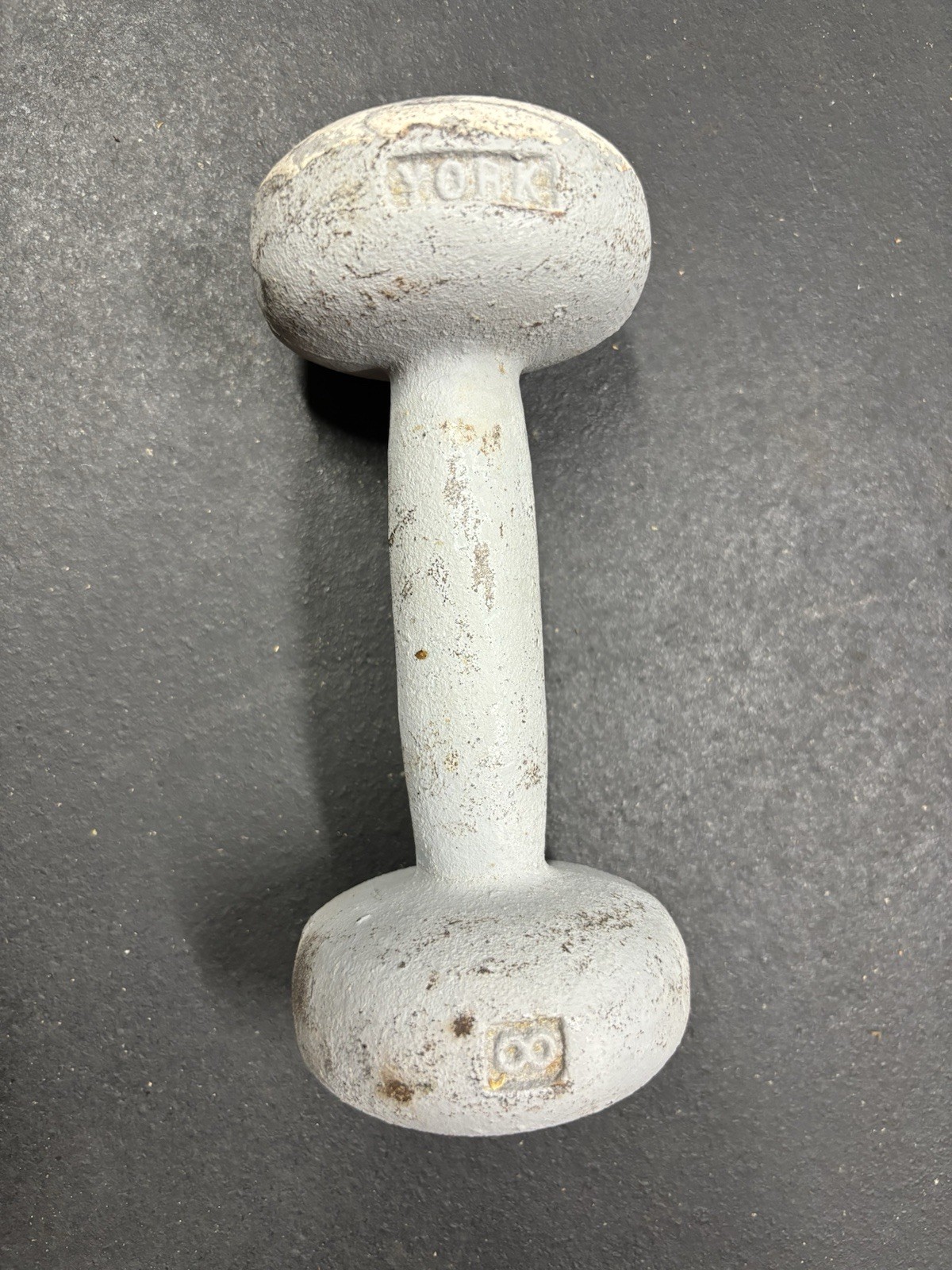 Vintage York Barbell 8  lb  Bun Dumbbell Bun Style Vintage York Single