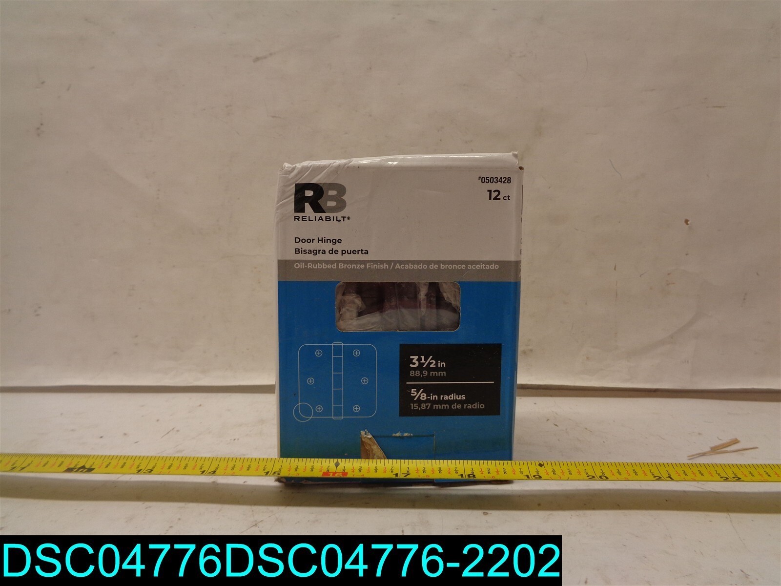 QTY=12:Reliabilt Door Hinge 0503428 Hinges 3-1/2" Oil Rubbed Bronze