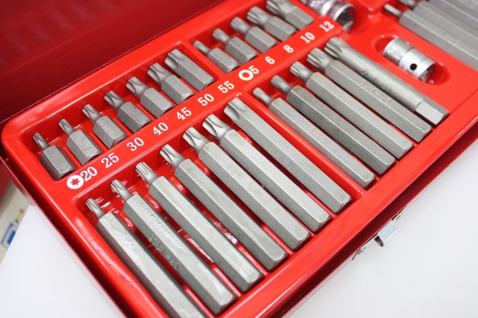 54 pcs Tamper Proof Star Hex Spline Drive Socket Star Bit Impact Bits Set