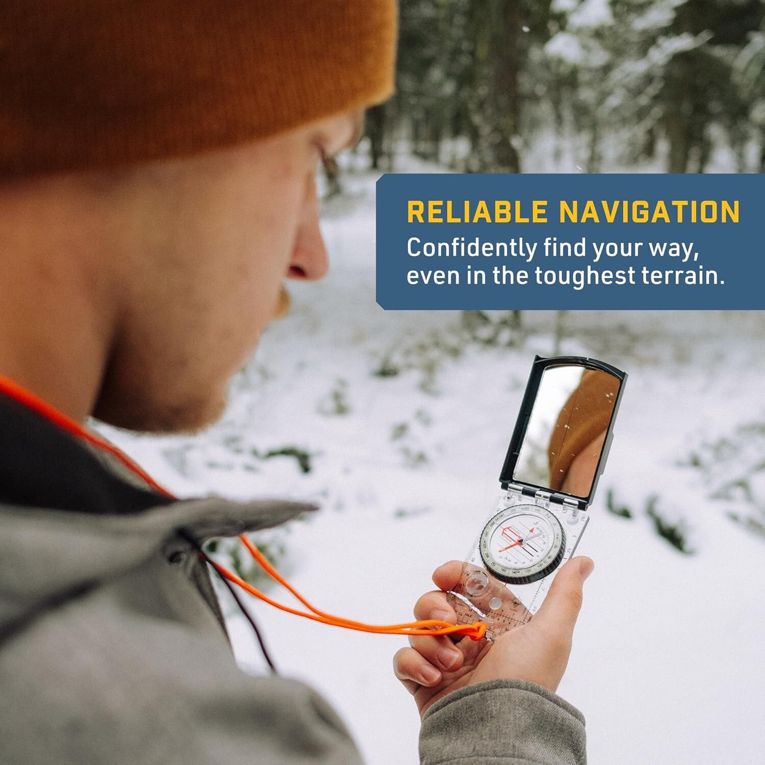 ProSight Sighting Map Compass with Adjustable Declination - Lightweight Orien...