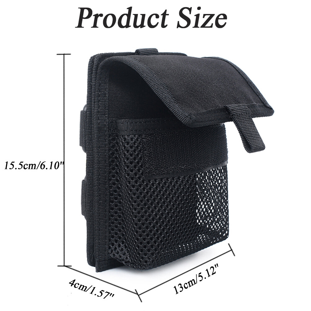 Tactical Hook & Loop Molle Patch Converter Adapter with Kit Bag Utility Pouch